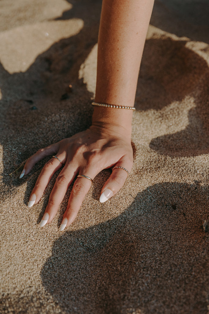 hand on the sand